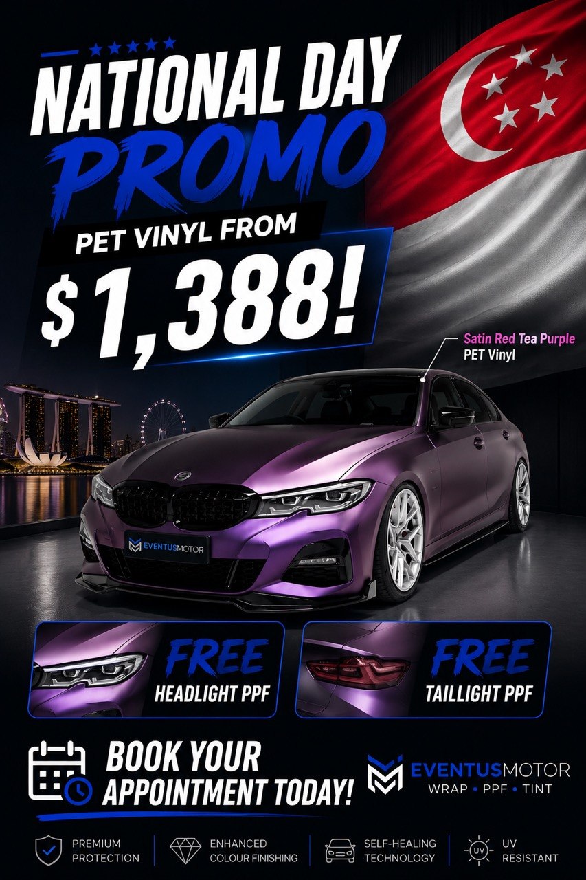 Eventus Motor Facebook ad: VINYL WRAP @ $1,388!