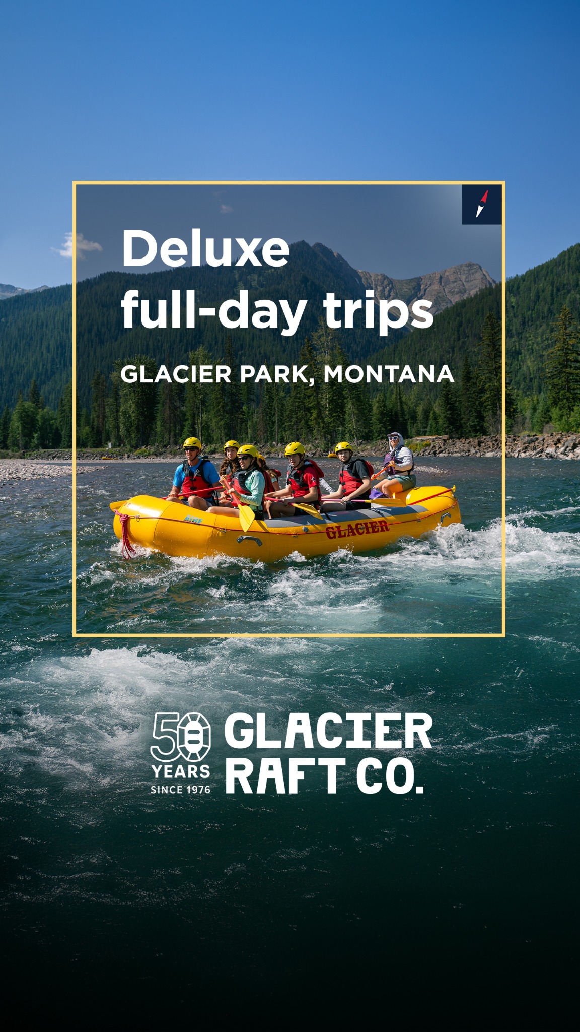 Glacier Raft Company Facebook ad from Jun 10, 2026