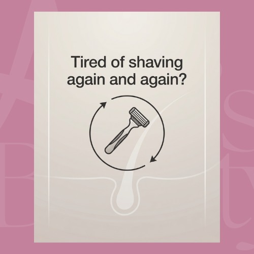 Adri's Beauty & Nails Facebook ad: Tired of shaving again and again?