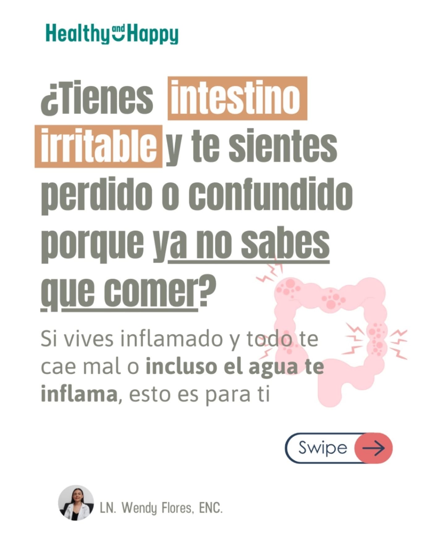 Healthy N Happy MX - Nutrición clínica Facebook ad: ¿Te sientes inflamado todo el tiempo y ya…