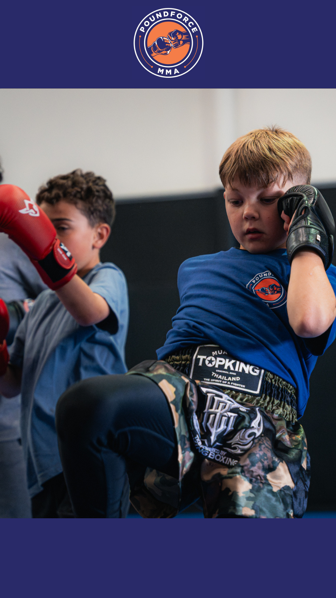 POUNDFORCE MMA Facebook ad: Free Kids Martial Arts Class!