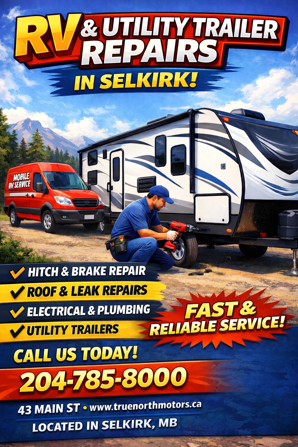 True North Motors and RV Facebook ad: Service Request | True North Motors & RV | Selkirk Manitoba