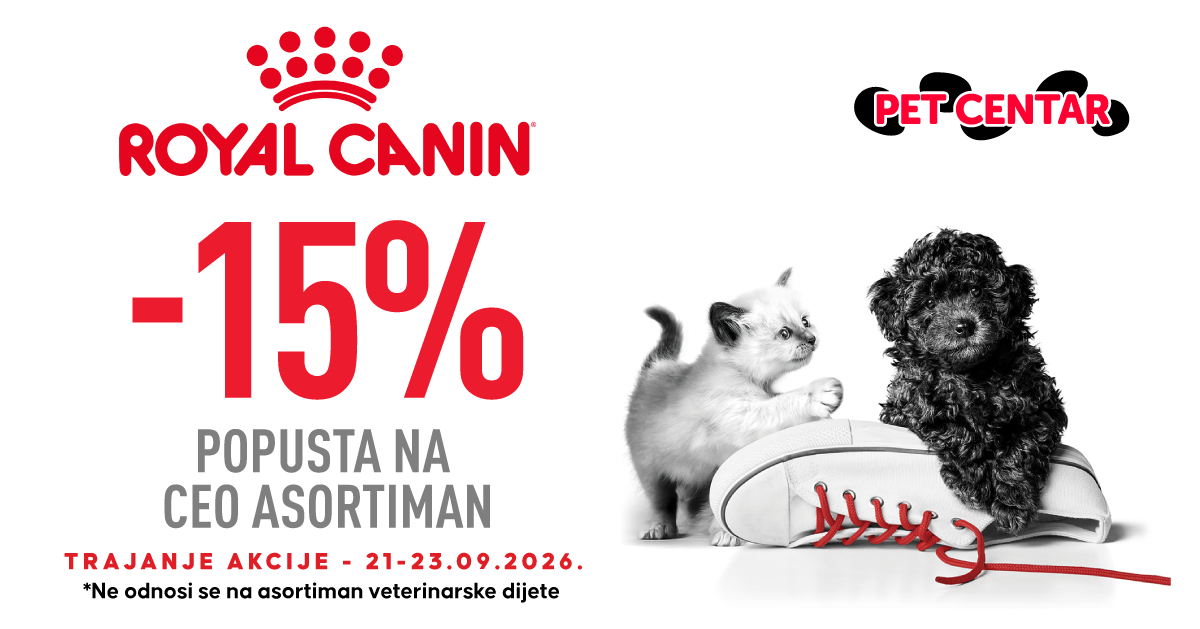 PET CENTAR Srbija Facebook ad: -15% na ceo asortiman za pse!