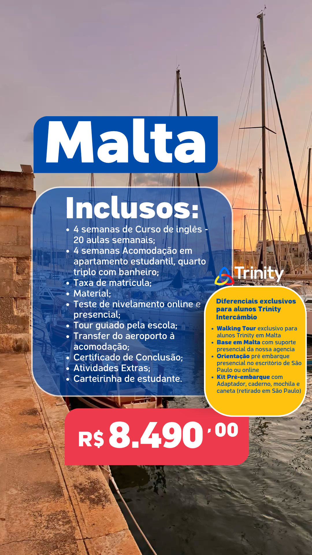 Trinity Intercâmbio Facebook ad