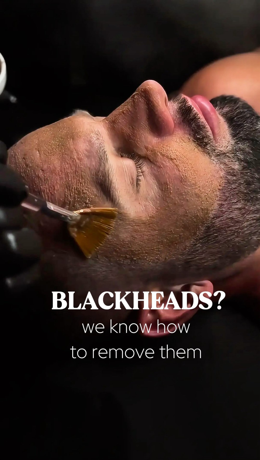 Permanent & Cosmetology Facebook ad: Men’s Facial Cleaning, fast, clean, effective.