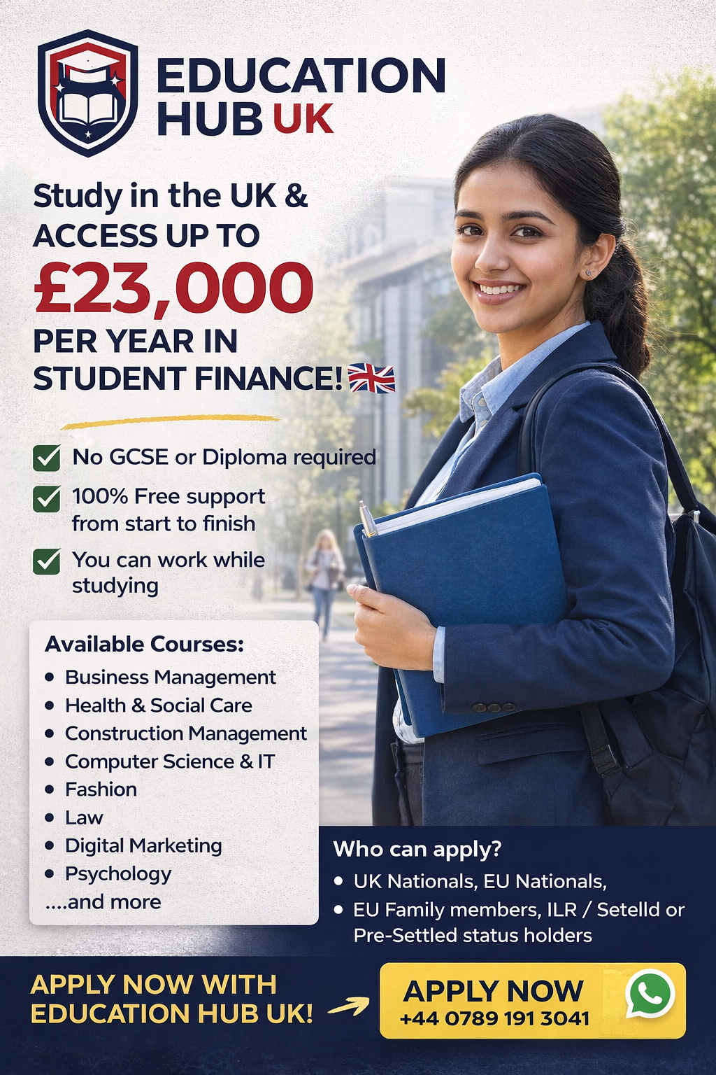 Education Hub UK Facebook ad from Jan 29, 2026