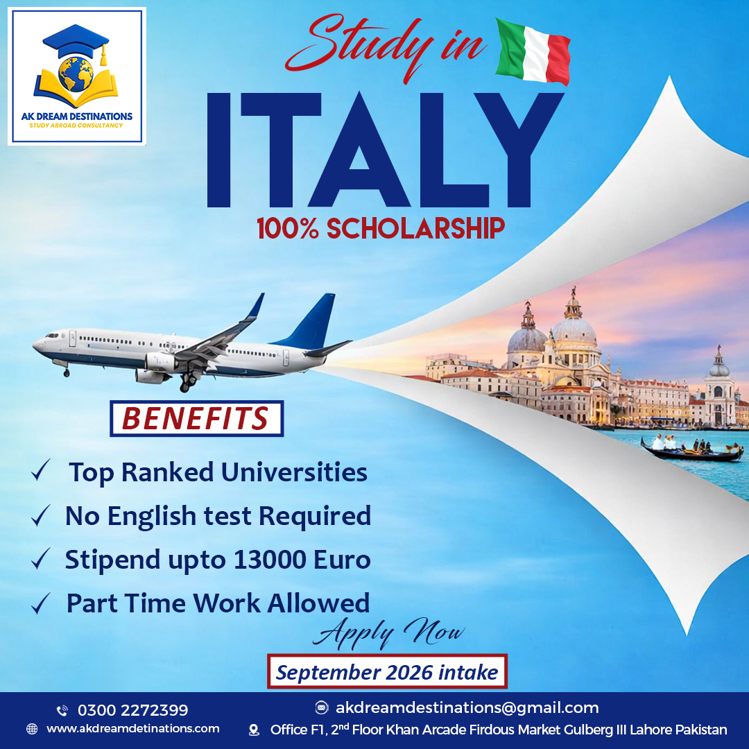 AK Dream Destinations Facebook ad: Want to study in Europe without breaking the…