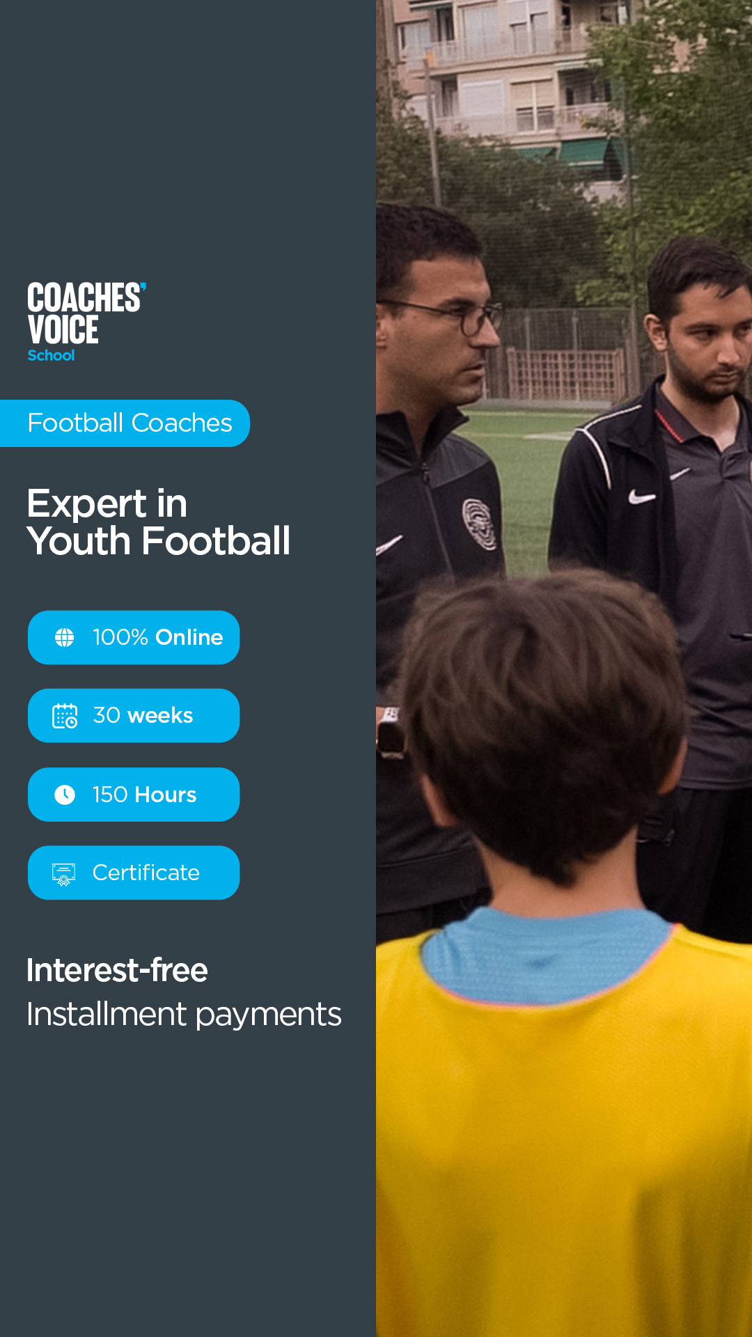 Coaches' Voice School Facebook ad from May 22, 2026