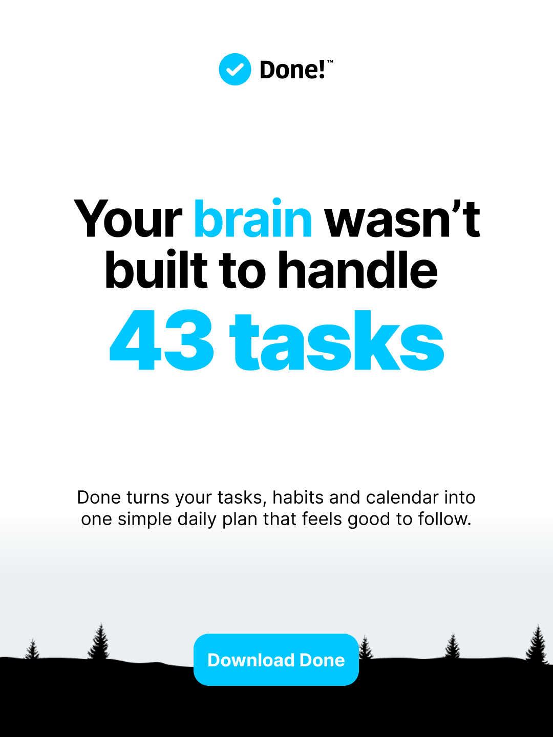 Done - Happy Productivity App Facebook ad from Jul 30, 2026