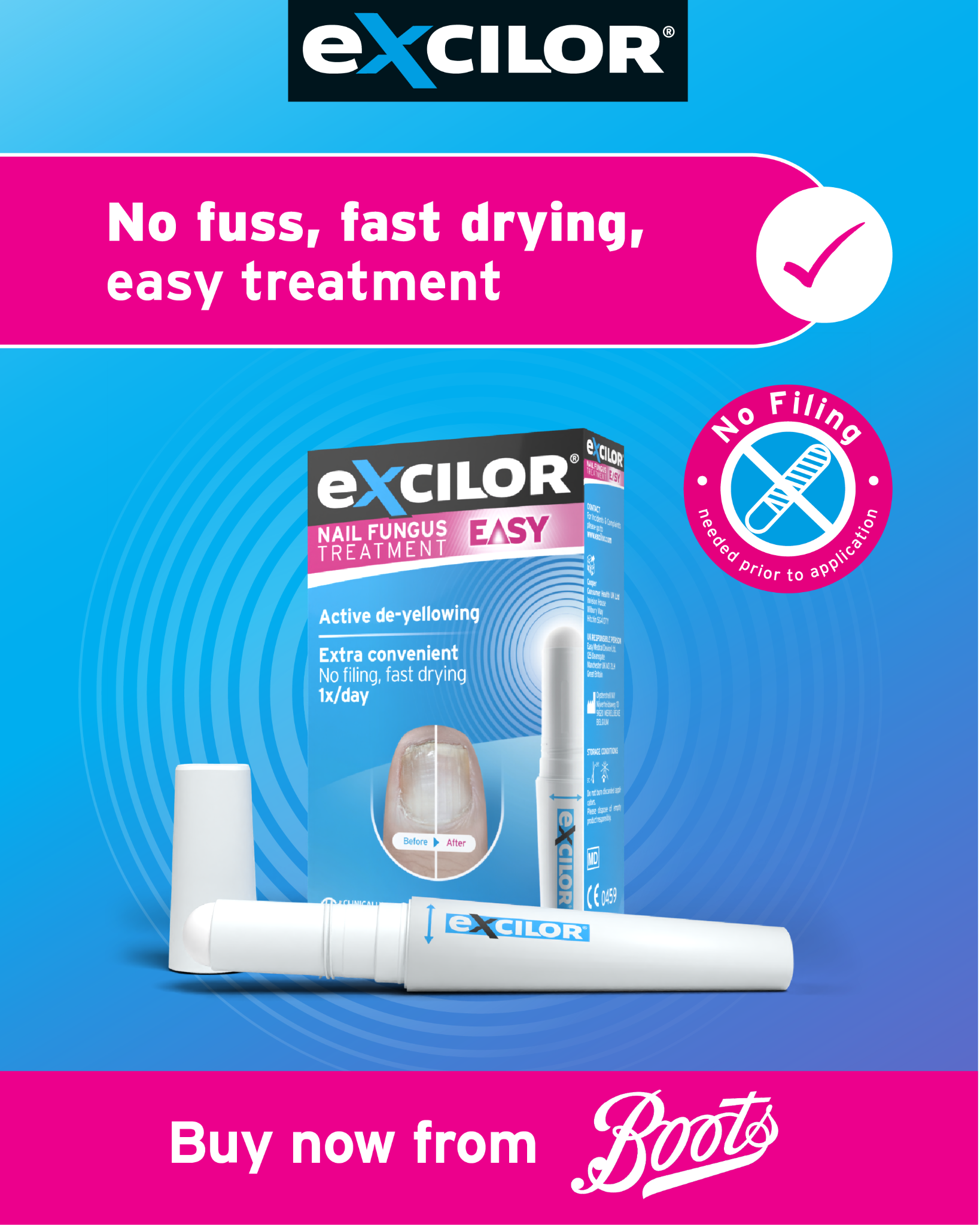 Excilor UK Facebook ad from May 2, 2026