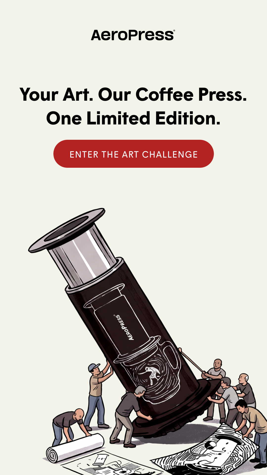 AeroPress Facebook ad