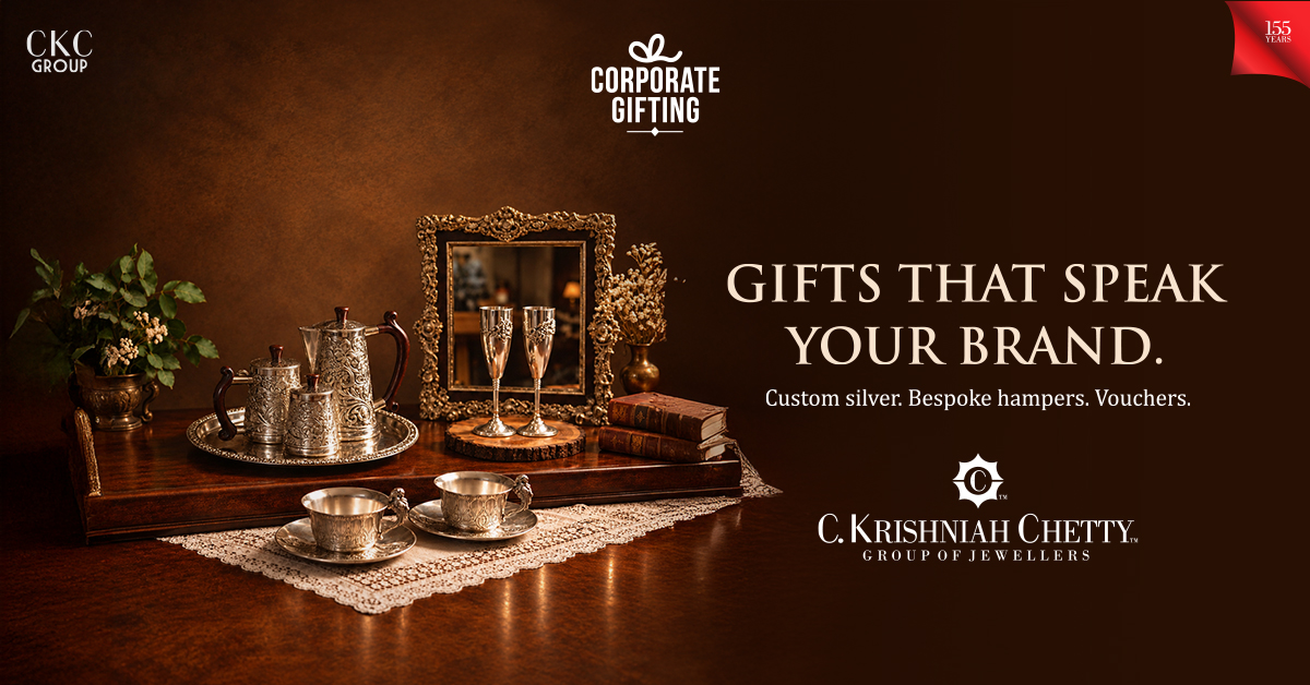 C. Krishniah Chetty Jewellers - A CKC Group Company Facebook ad: Gifts That Speak Your Brand