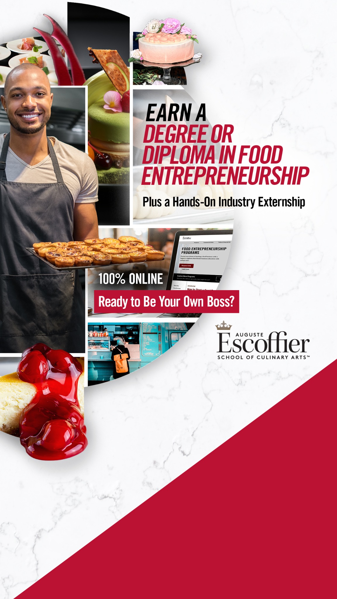Auguste Escoffier School of Culinary Arts Facebook ad