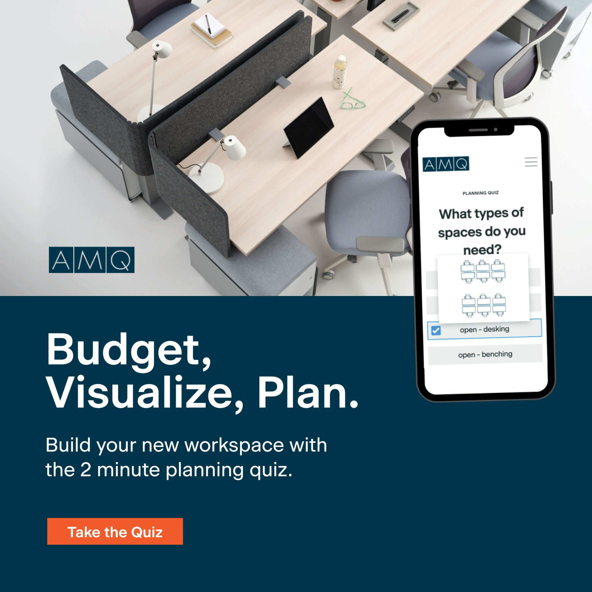 AMQ Facebook ad: Furniture that fits your team and your budget