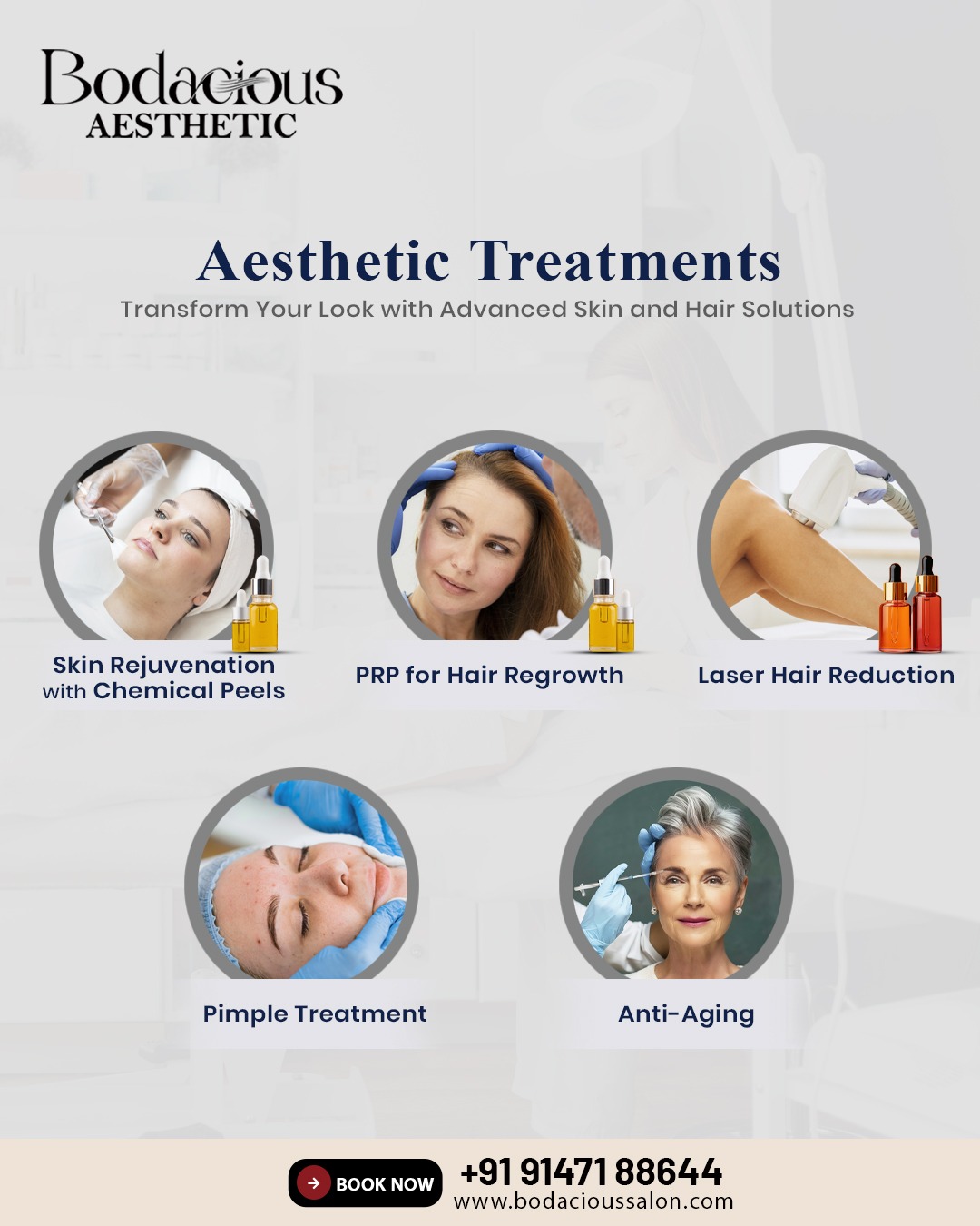 Bodacious Salon Facebook ad: Advanced Aesthetic Treatments in Kolkata