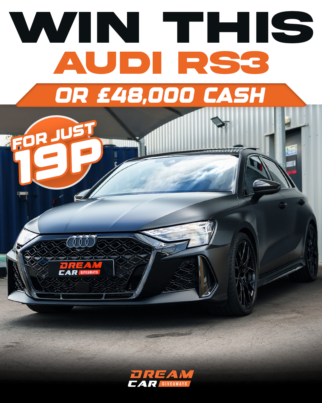 Dream Car Giveaways Facebook ad