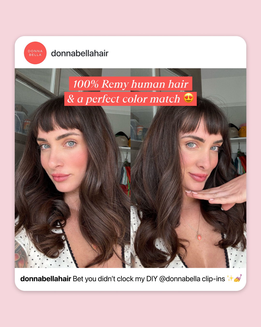 Donna Bella Hair Extensions Facebook ad