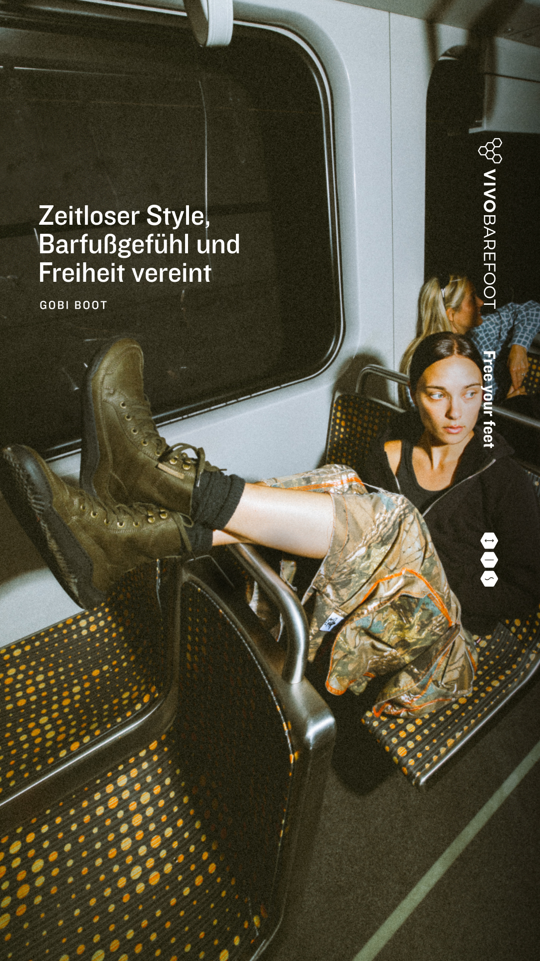 Vivobarefoot Facebook ad: Klassische Stiefel, Barfußfreiheit