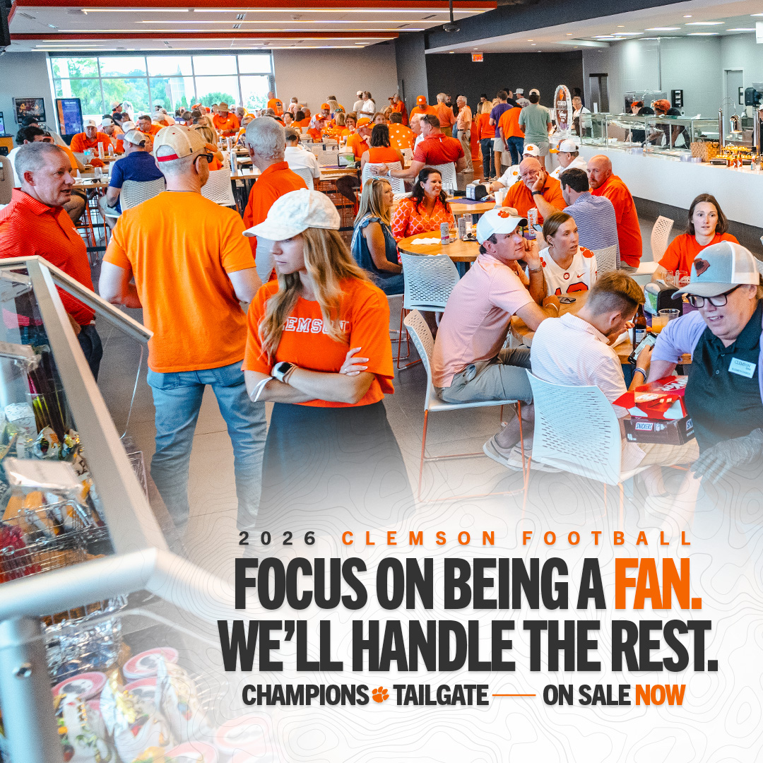 Clemson Athletics Facebook ad: Clemson's premier indoor pregame experience.