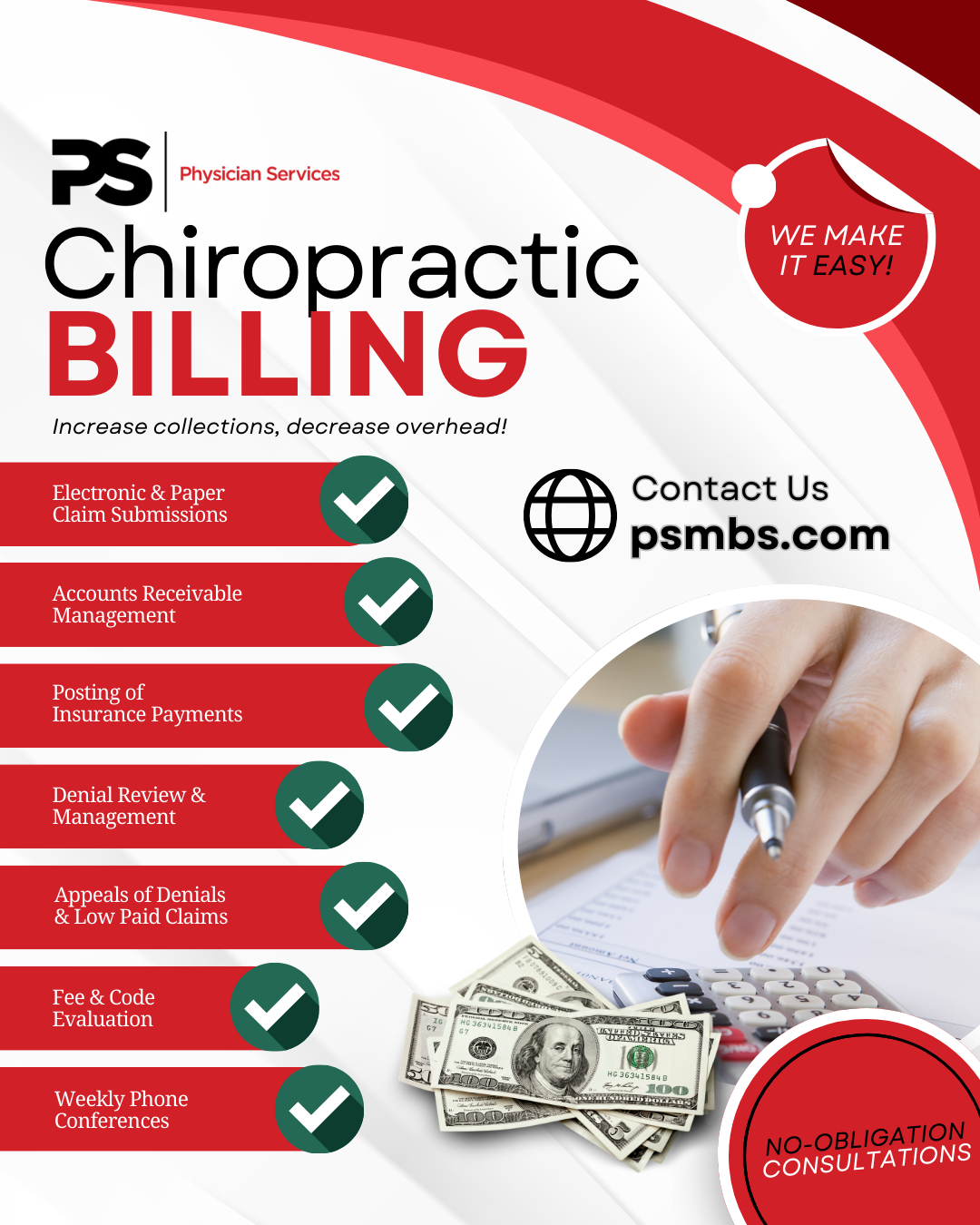 Physician Services Medical Billing Specialists Facebook ad: Chiropractic Billing Experts That Help Your Practice Get…