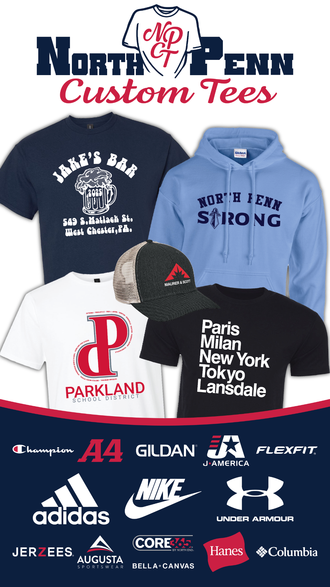 North Penn Custom Tees Facebook ad from Jul 14, 2026