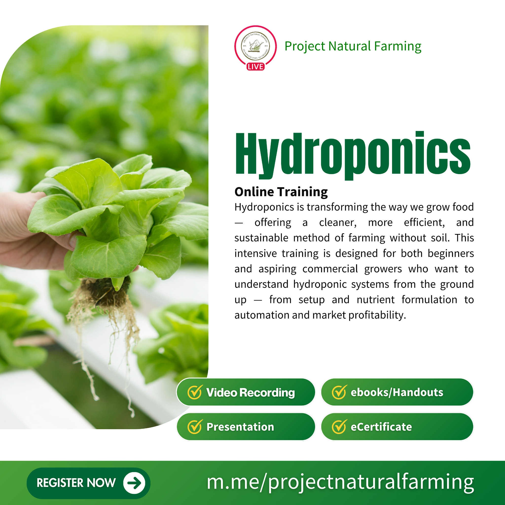 Project Natural Farming Facebook ad