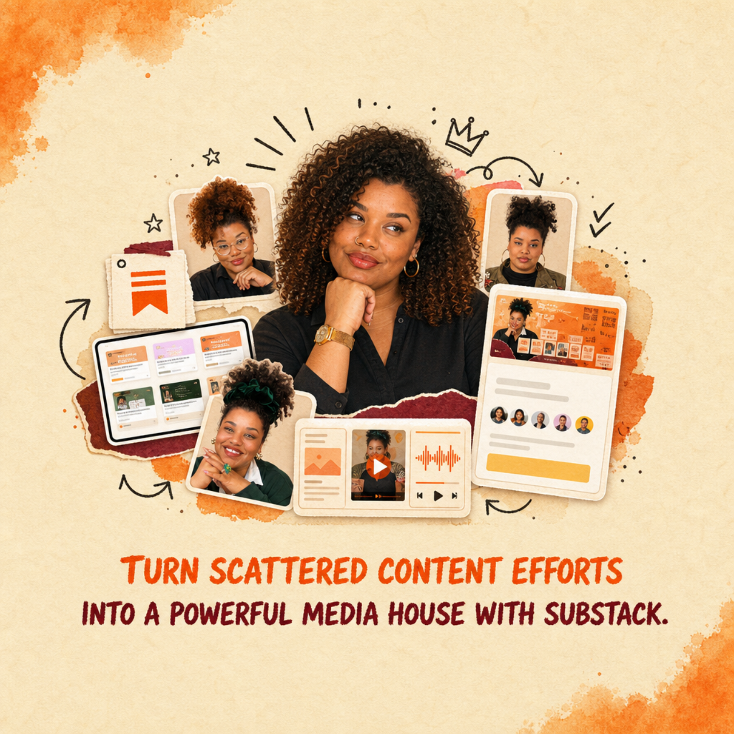 Adriana-Morena Personal Brand Designerin Facebook ad: Turn Content Into Traffic