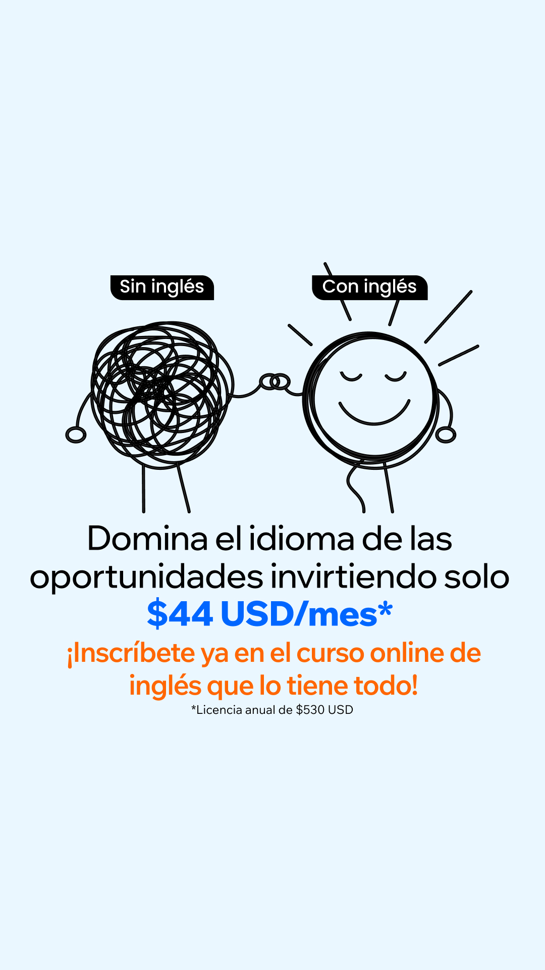Open English Facebook ad