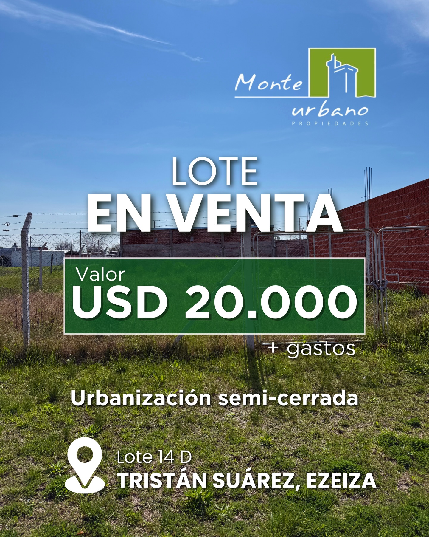 Monte Urbano Propiedades Facebook ad: Tu lote en Tristán Suárez puede ser una…