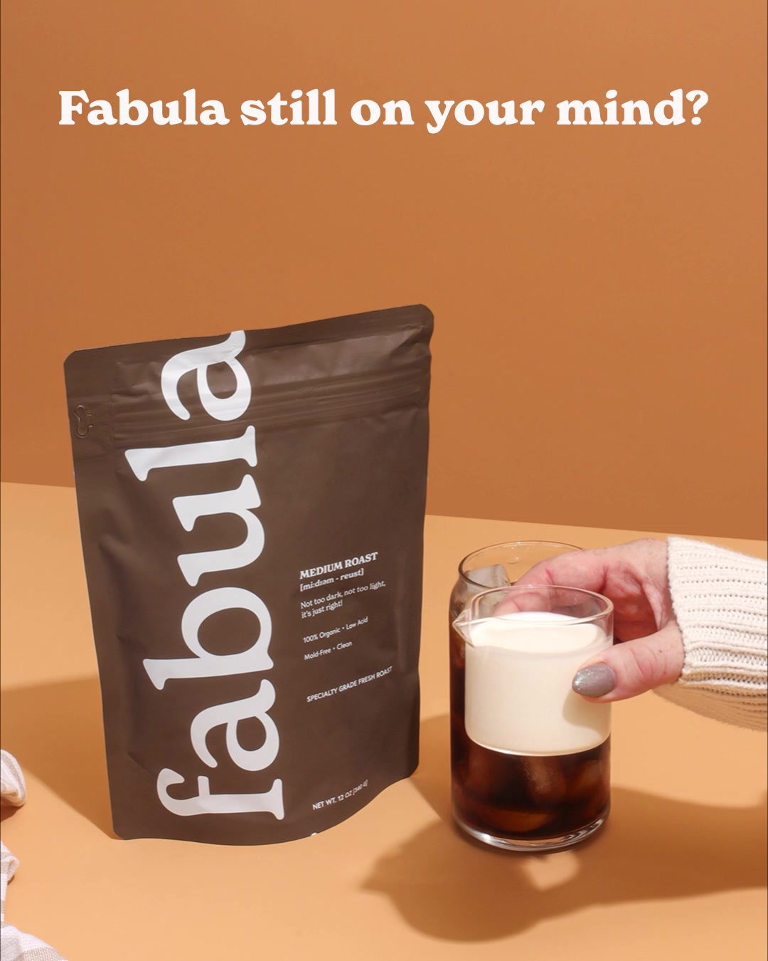 Fabula Coffee Facebook ad: Drink Clean Coffee, Feel Great