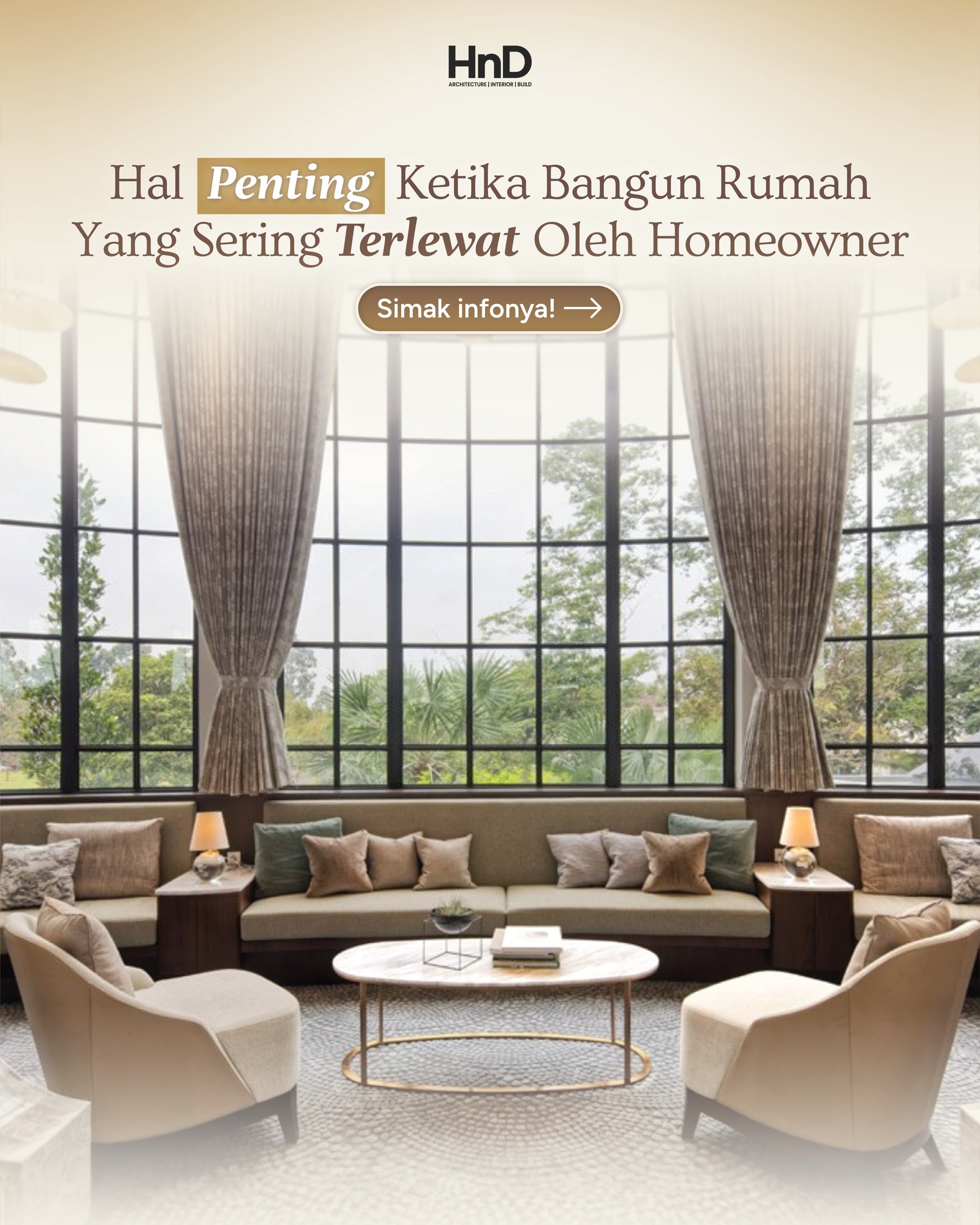 Hikmat Nata Dinamis Architect Facebook ad: Membangun rumah adalah tentang kenyamanan jangka panjang.