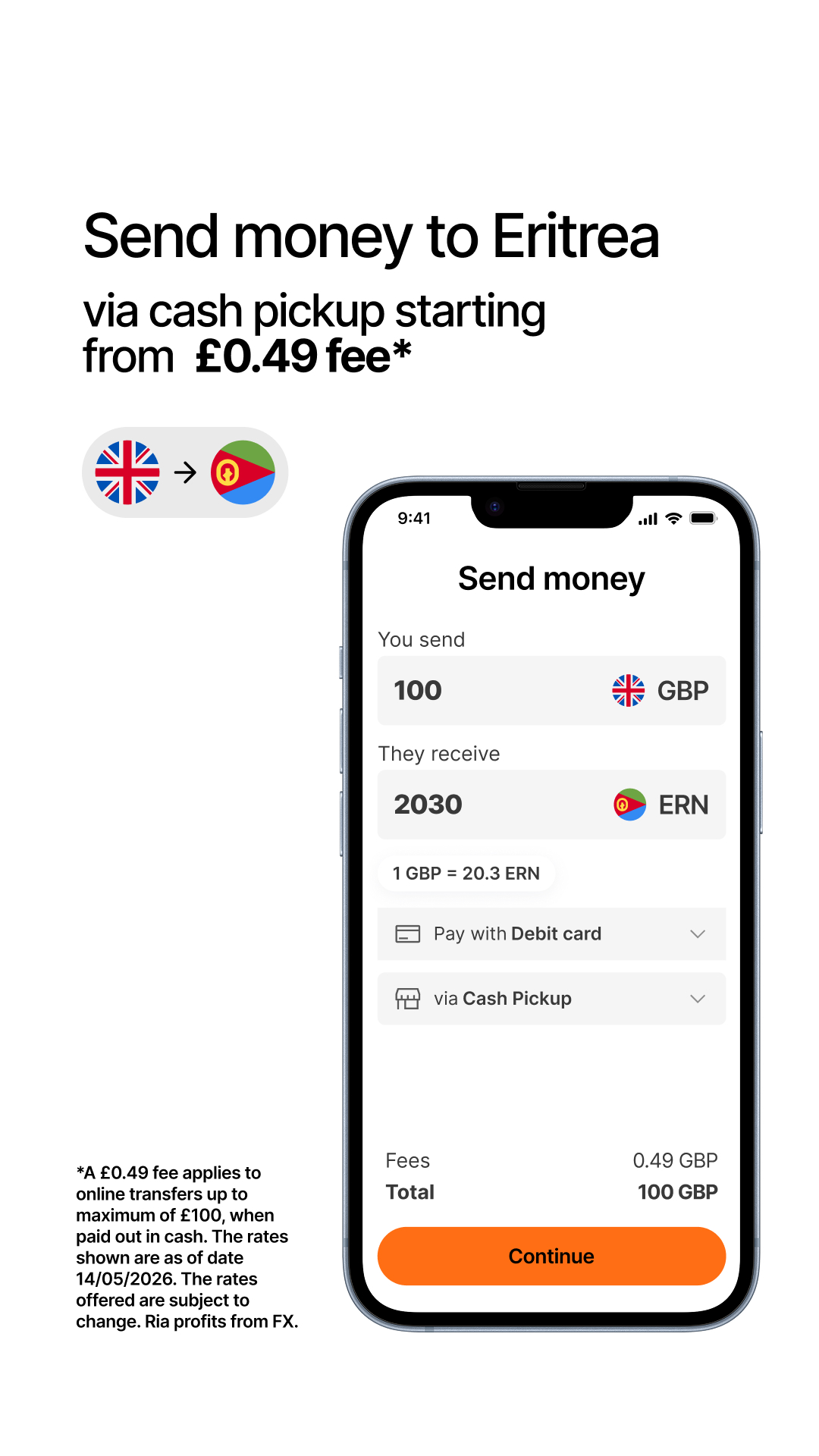 Ria Money Transfer Facebook ad