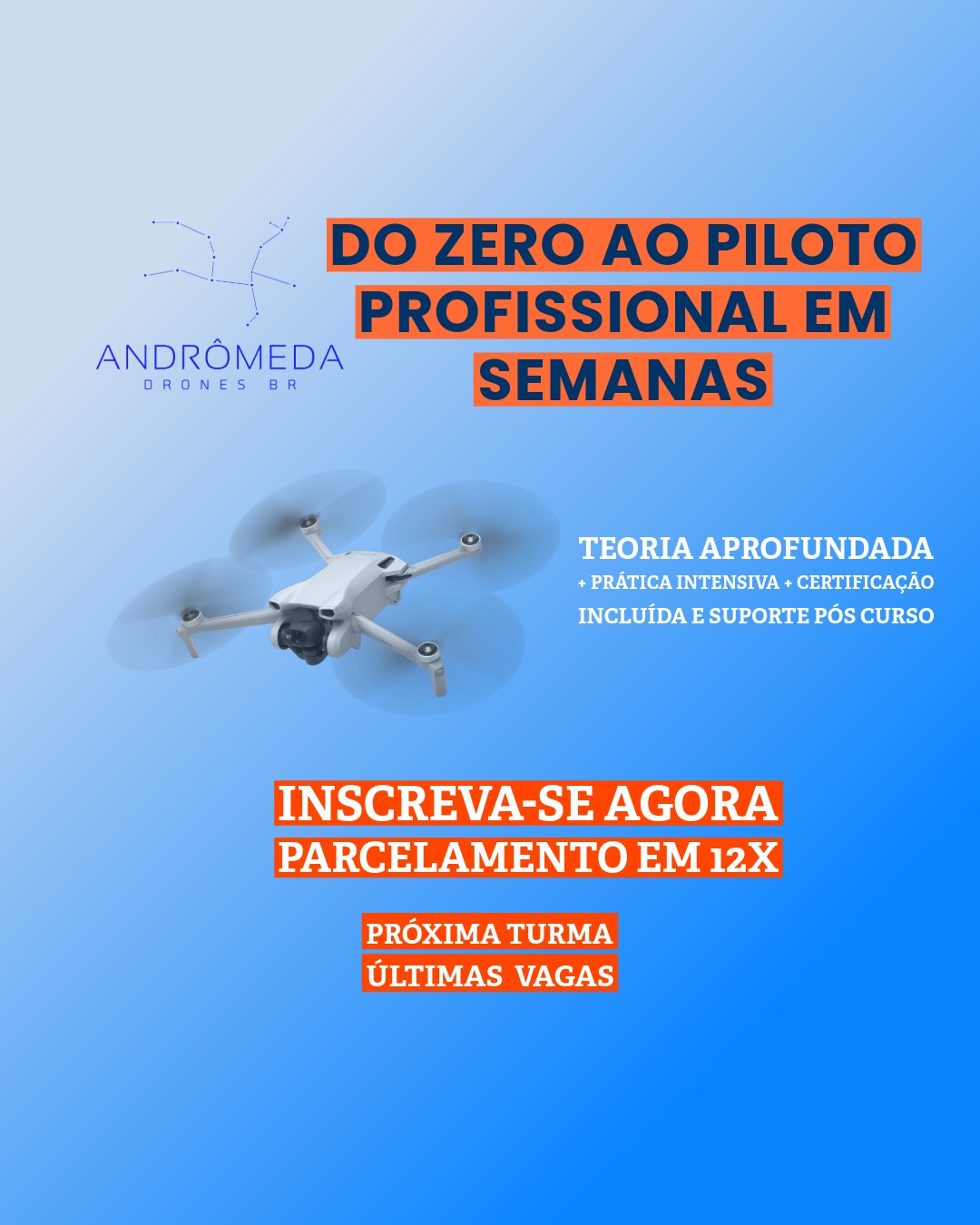 Andrômeda Drones BR Facebook ad: Pilotar drone é muito difícil?