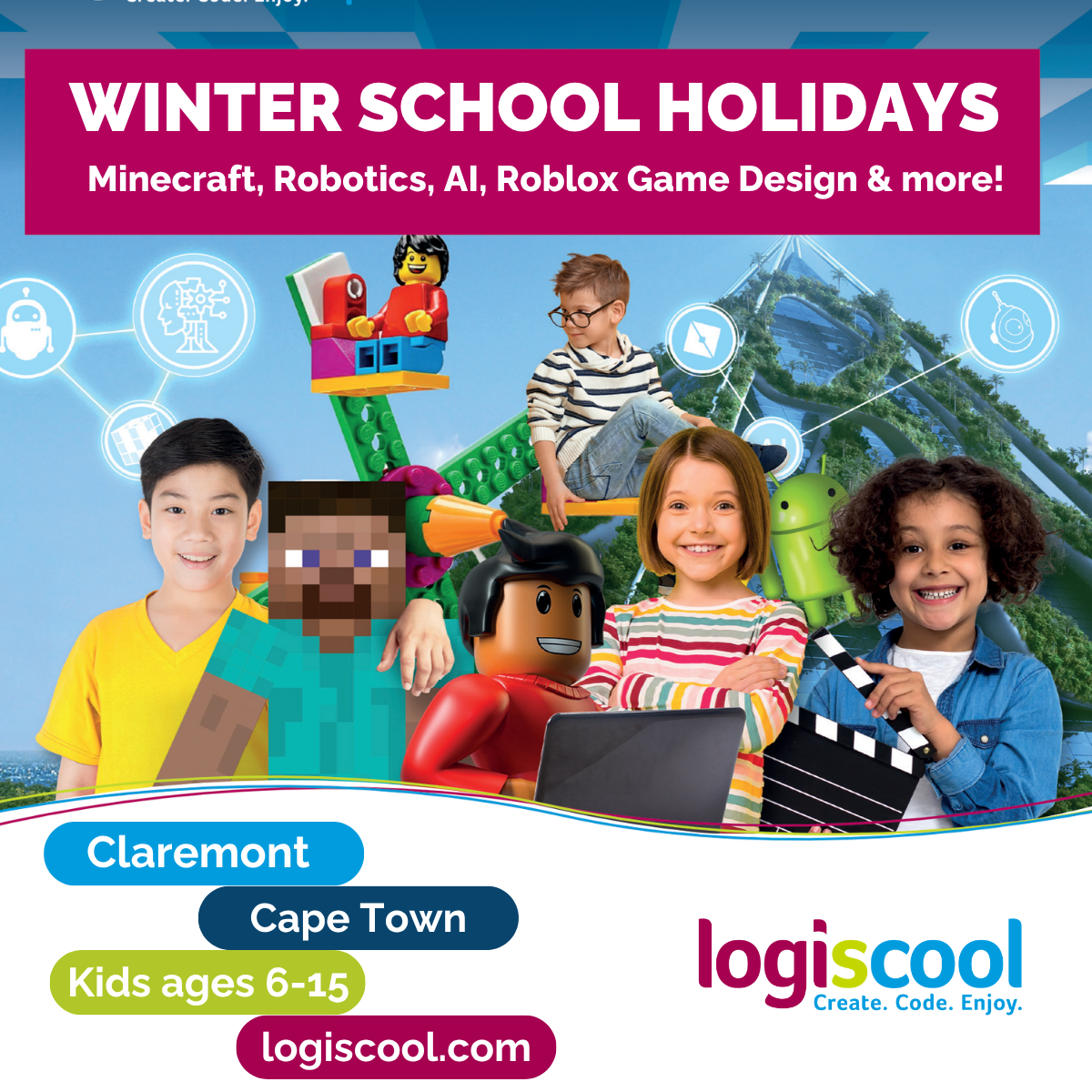 Logiscool Claremont Facebook ad: This winter holiday, give your child more than…