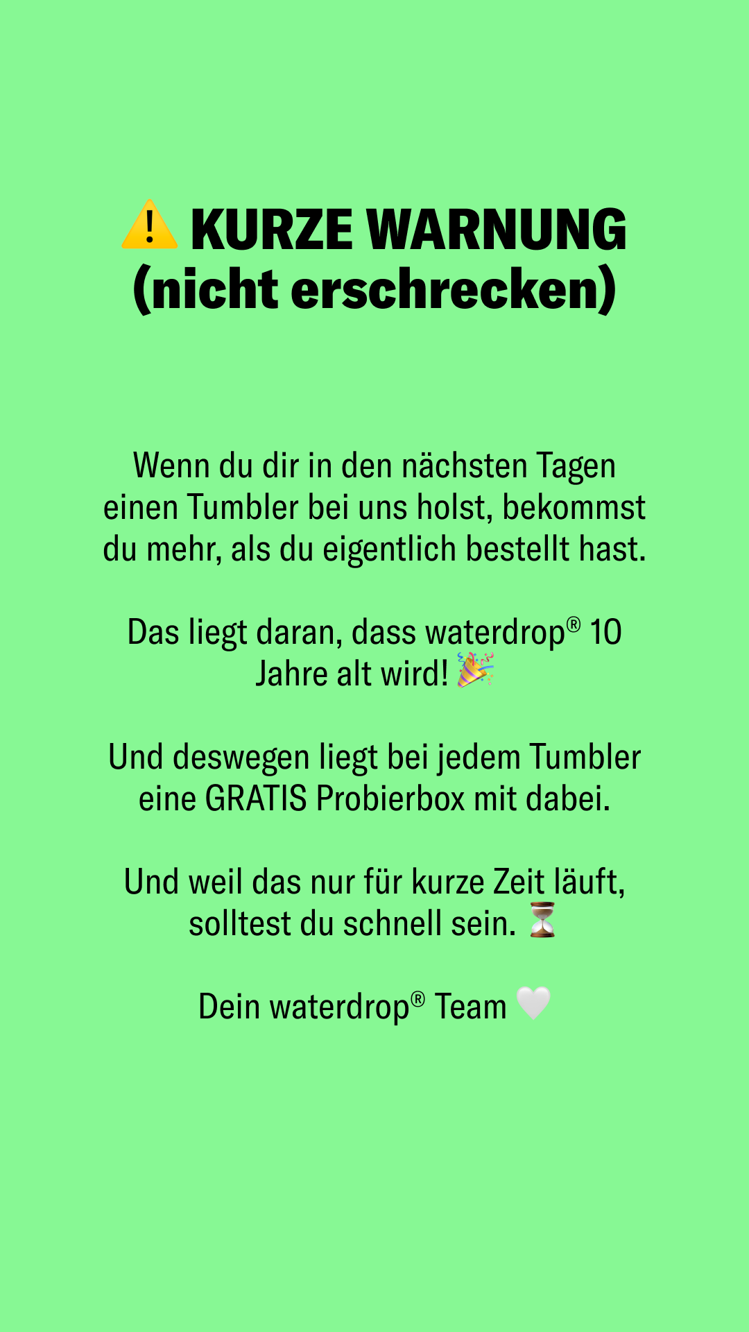waterdrop Facebook ad