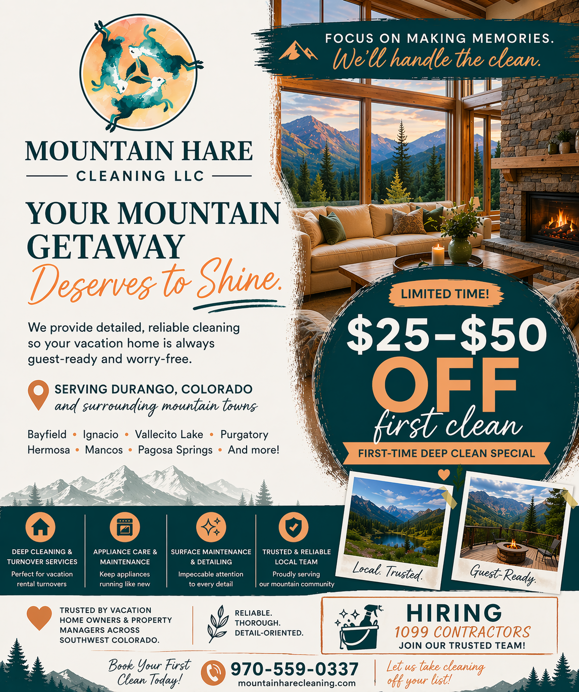 Mountain Hare Cleaning LLC Facebook ad