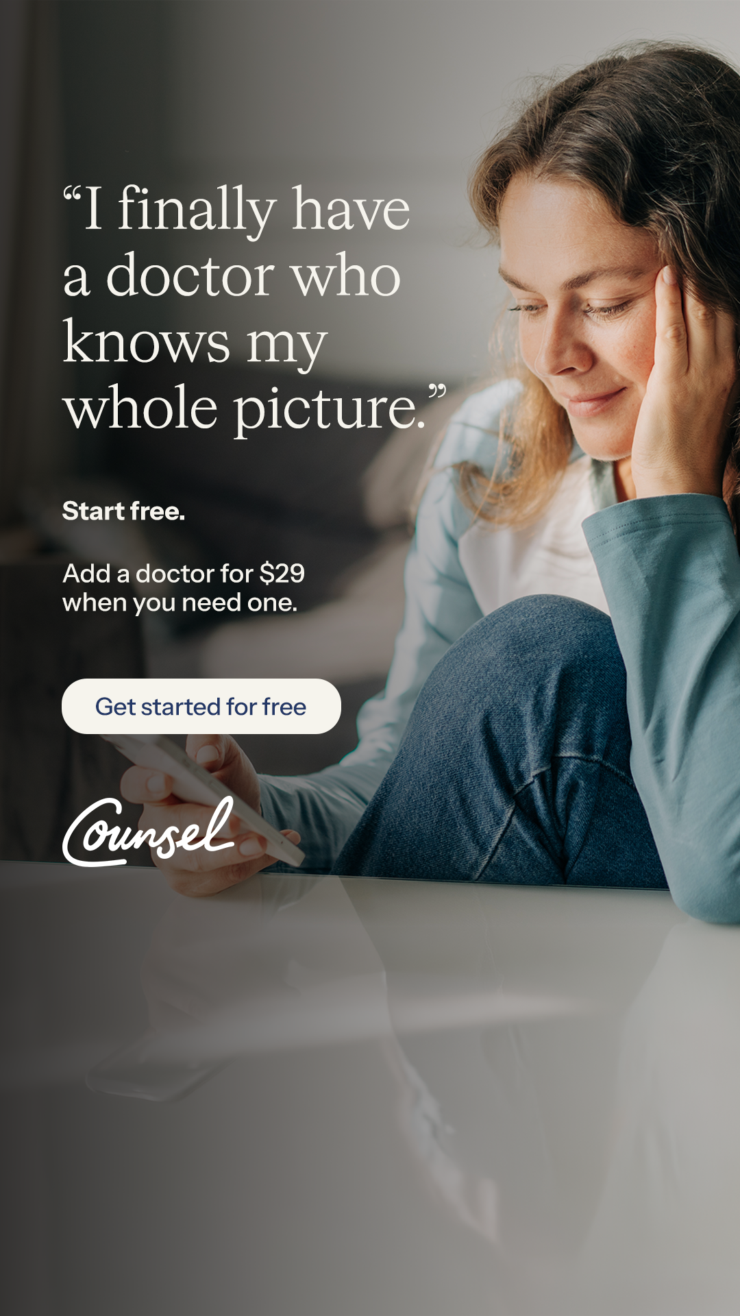 Counsel Health Facebook ad