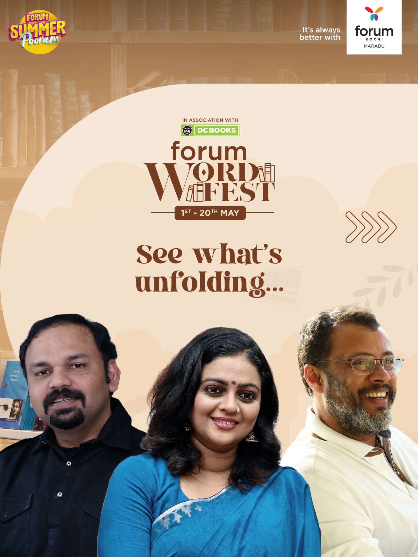 Forum Kochi Facebook ad: Stories you’ll discover.