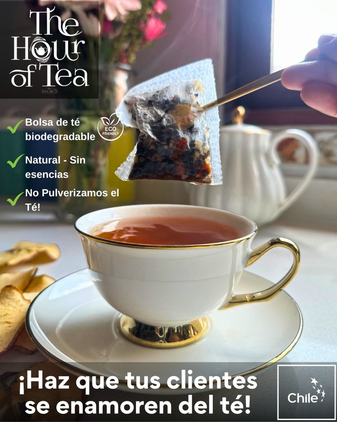 The Hour of Tea Facebook ad: Haz que tus clientes se enamoren del té