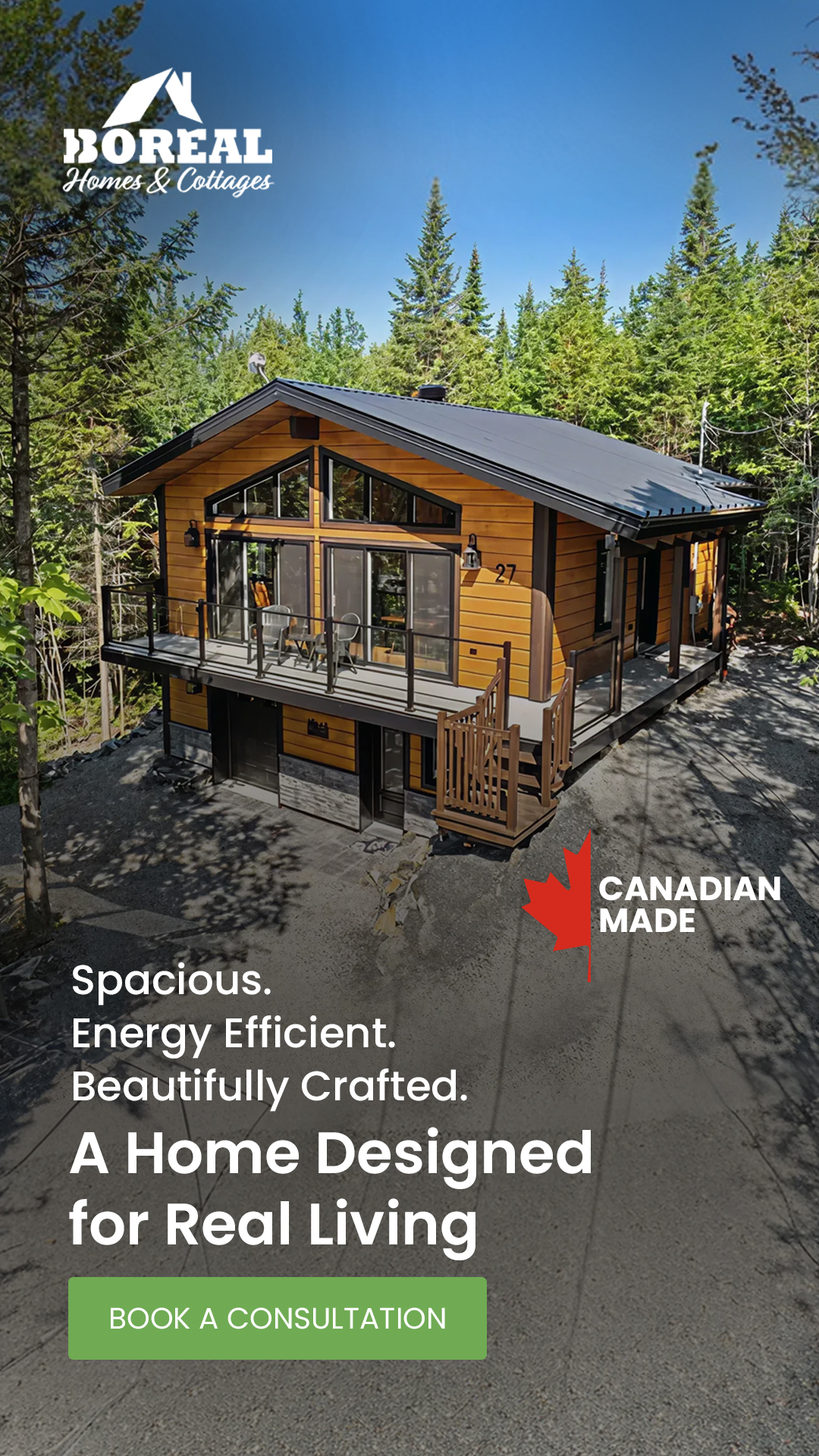 Boreal Thermolog Homes and Cottages Facebook ad