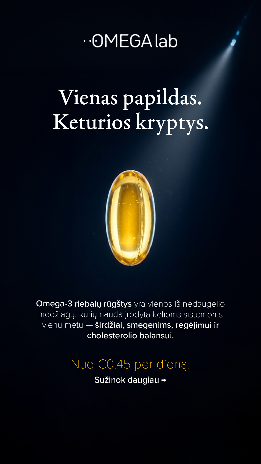 Omegalab.lt Facebook ad