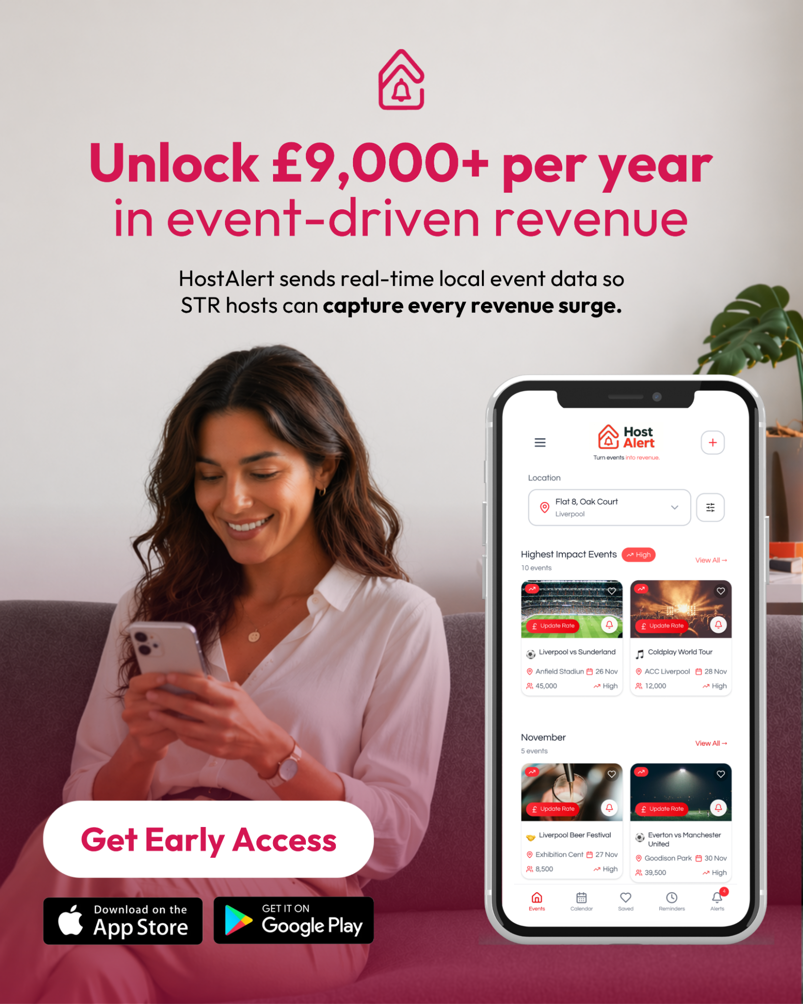 Host Alert Facebook ad: Real-Time Event Alerts