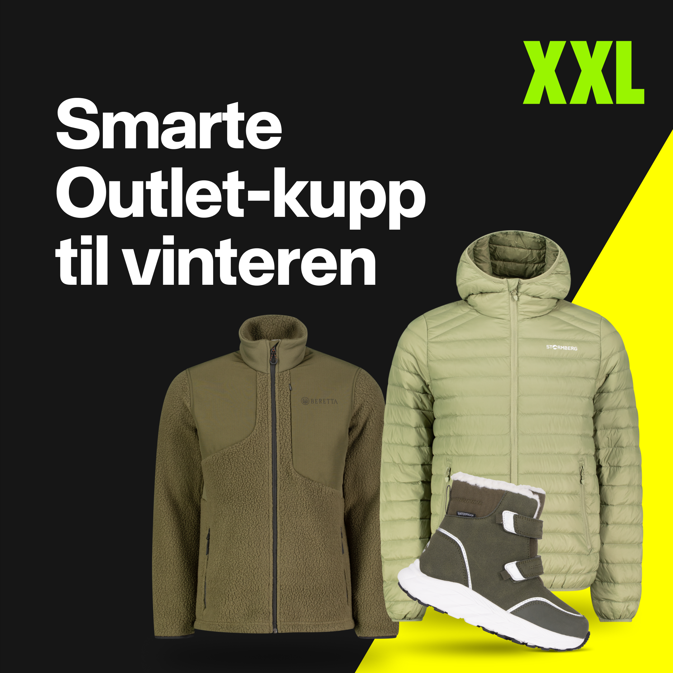 XXL Sport & Villmark Facebook ad: Gjør deg klar for vinteren med smarte Outlet-kupp