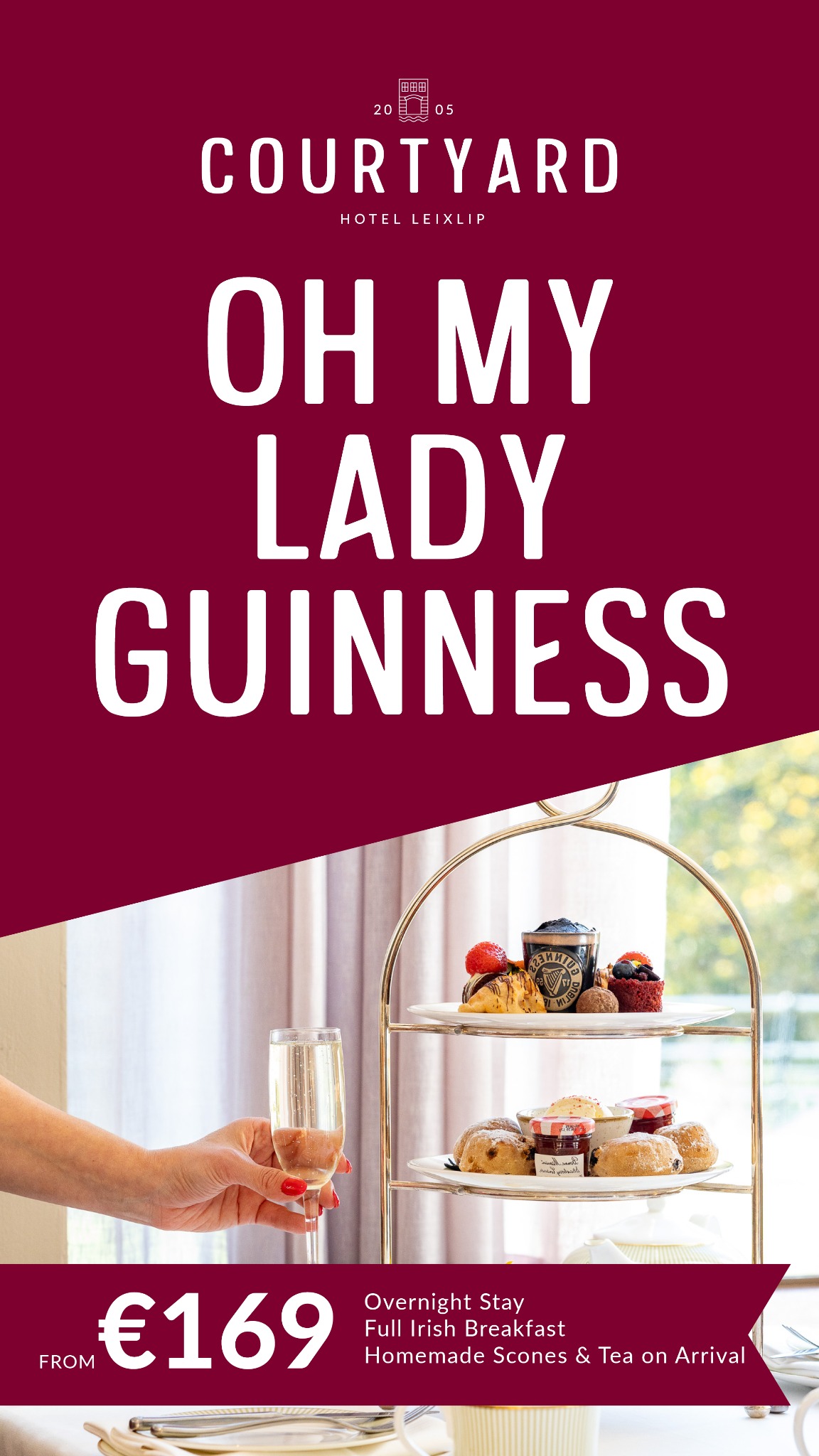 Court Yard Hotel Leixlip Facebook ad from Feb 25, 2026