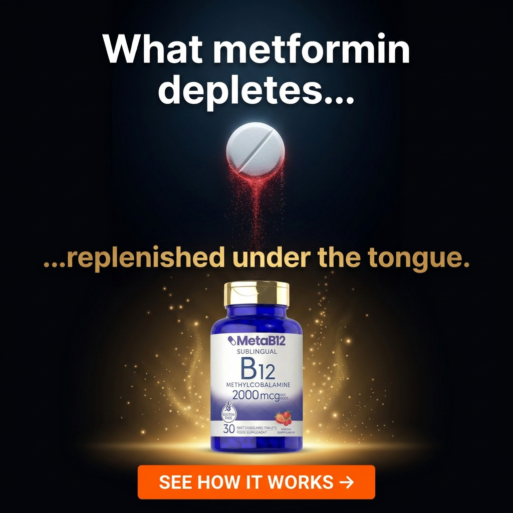 Health Blog UK Facebook ad: B12 for diabetics that bypasses the gut entirely