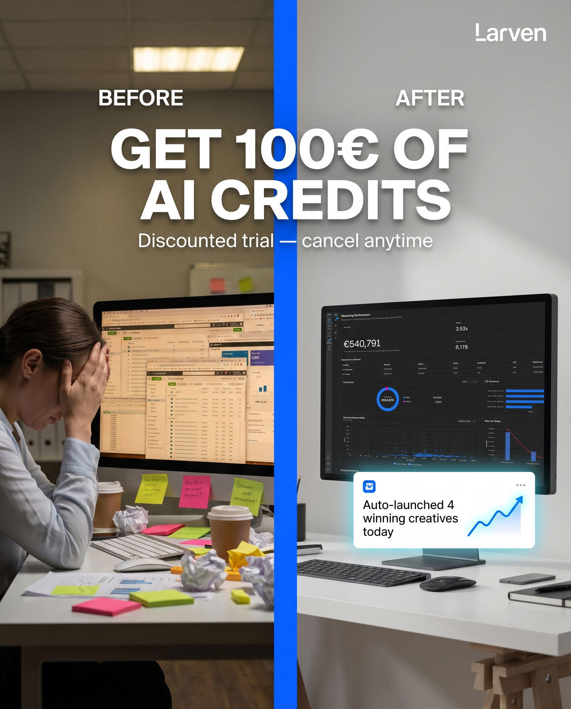 Larven AI Facebook ad
