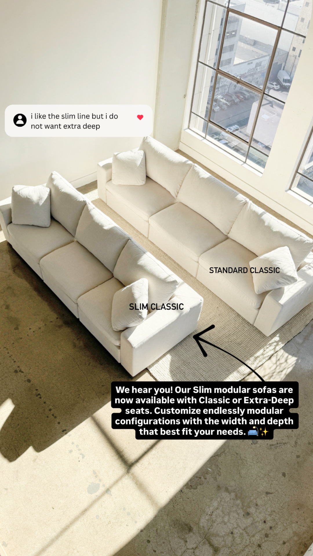 7th Avenue Facebook ad: Big Comfort for Small Spaces