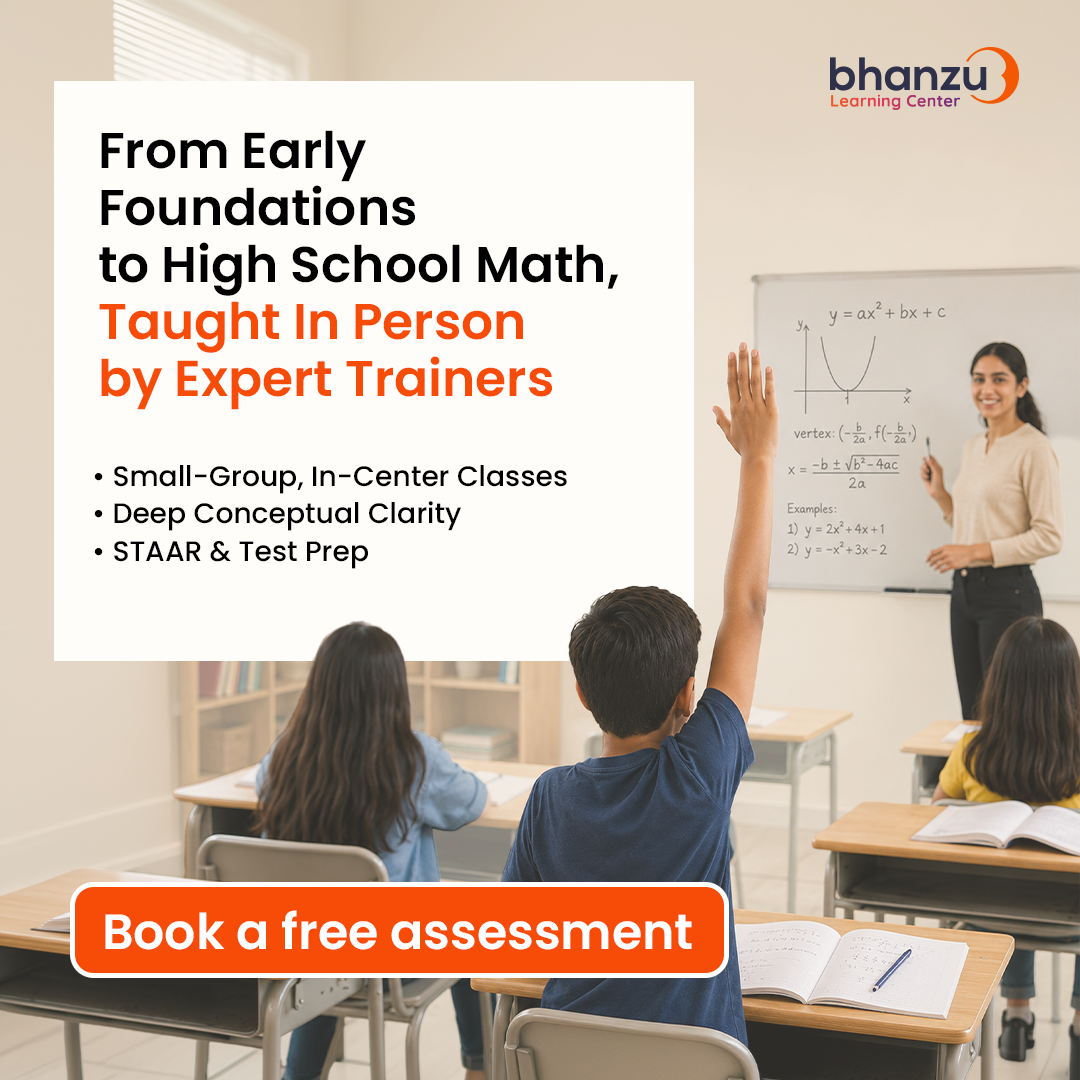 Bhanzu Learning Centers, USA Facebook ad: Get a Clear Picture of Your Child’s Math Skills-Register…