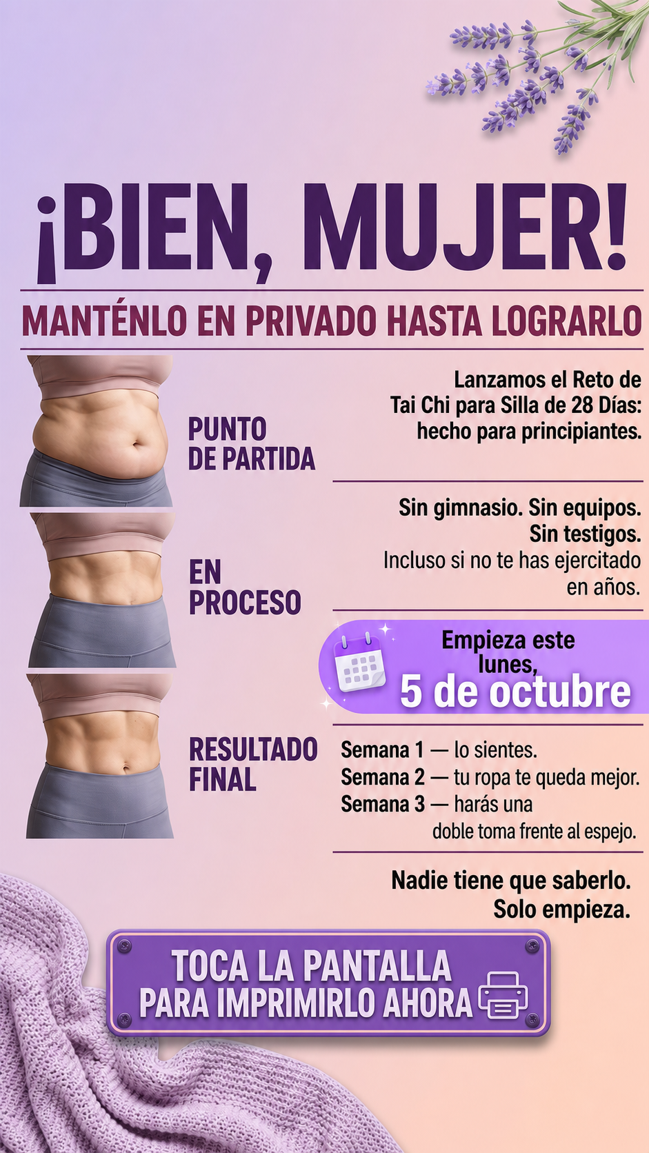 Lori Fitness Facebook ad: ¡Siéntete más fuerte, con más energía y activa…