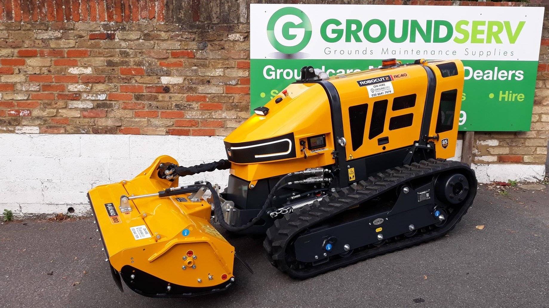 Ian Harwood Facebook ad: Hire a Robocut flail remote control mcconnel bank mower…
